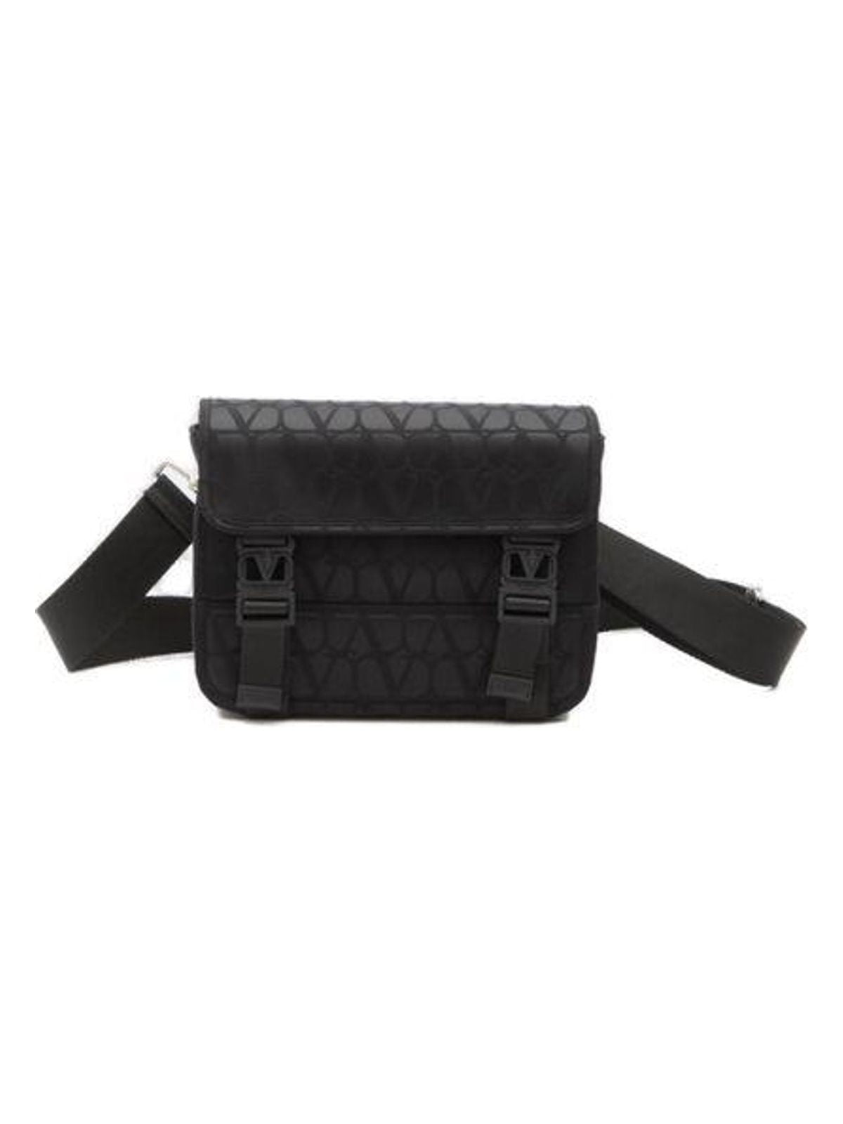 Valentino Garavani Men's Toile Iconographe Crossbody Bag in Black | 5Y2B0C85CSH