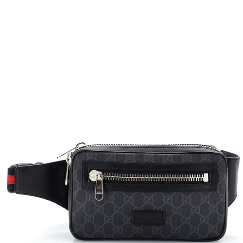 GUCCI Soft Zip Belt Bag GG Coated Canvas Small