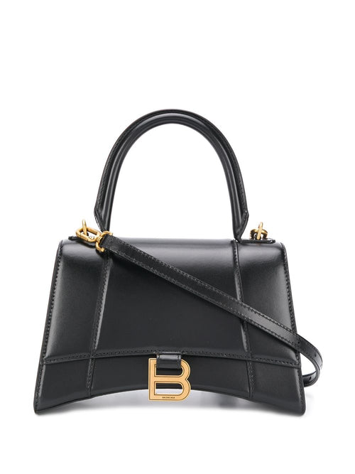 Women's Hourglass Small Leather Handbag in Black | Size UNI | 5935461QJ4M1000