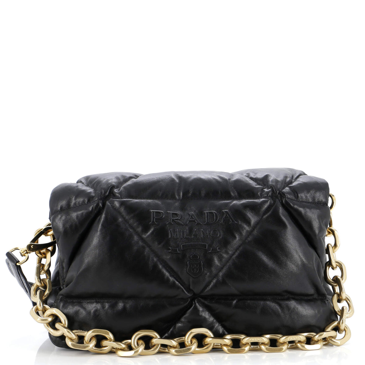 Prada PRADA Padded Shoulder Bag Quilted Nappa Leather
