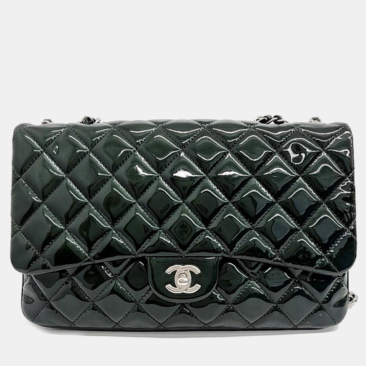 Chanel Green Tone Pendant Chain shoulder bag