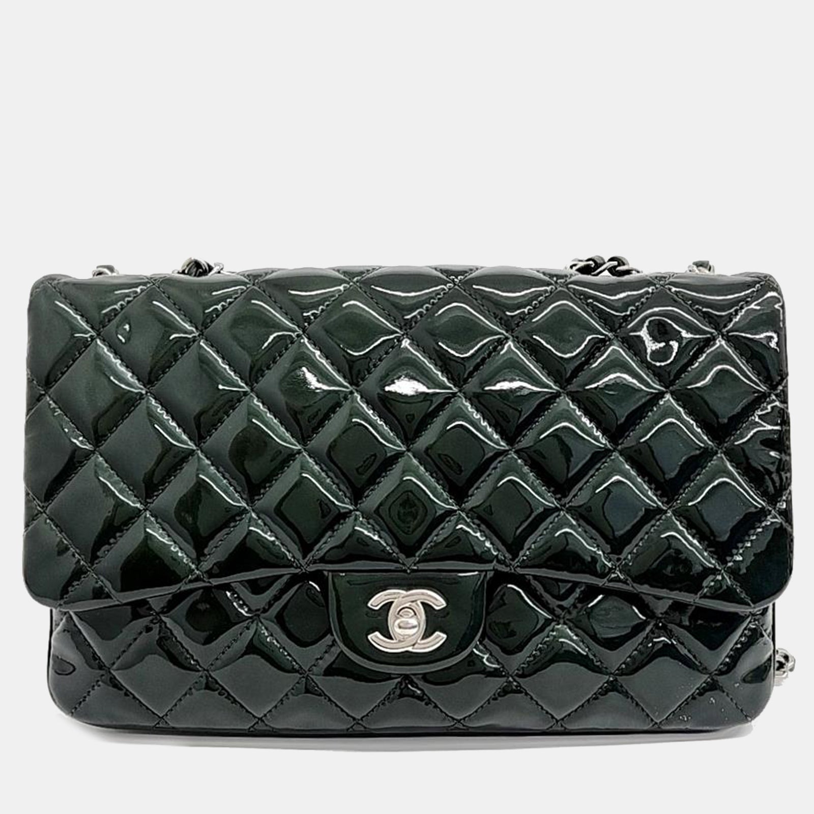 Chanel Sac à bandoulière avec pendentif en chaîne de couleur verte