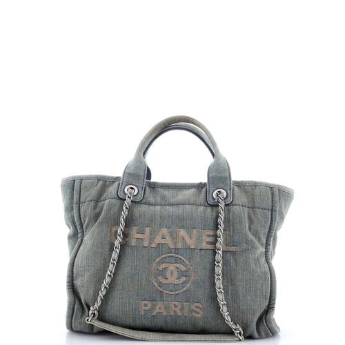 CHANEL Deauville NM Tote Denim Small