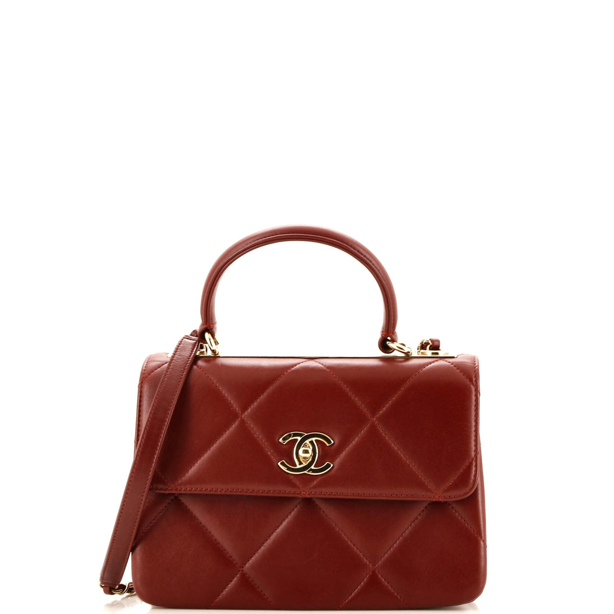 Chanel CHANEL Trendy CC Top Handle Bag Quilted Lambskin Small