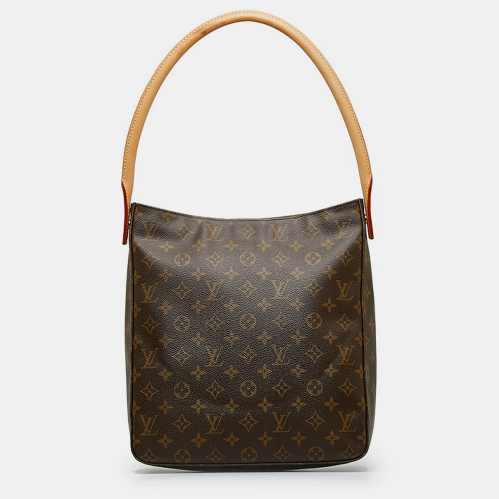 Louis Vuitton Sac à main en toile marron avec boucle monogramme GM