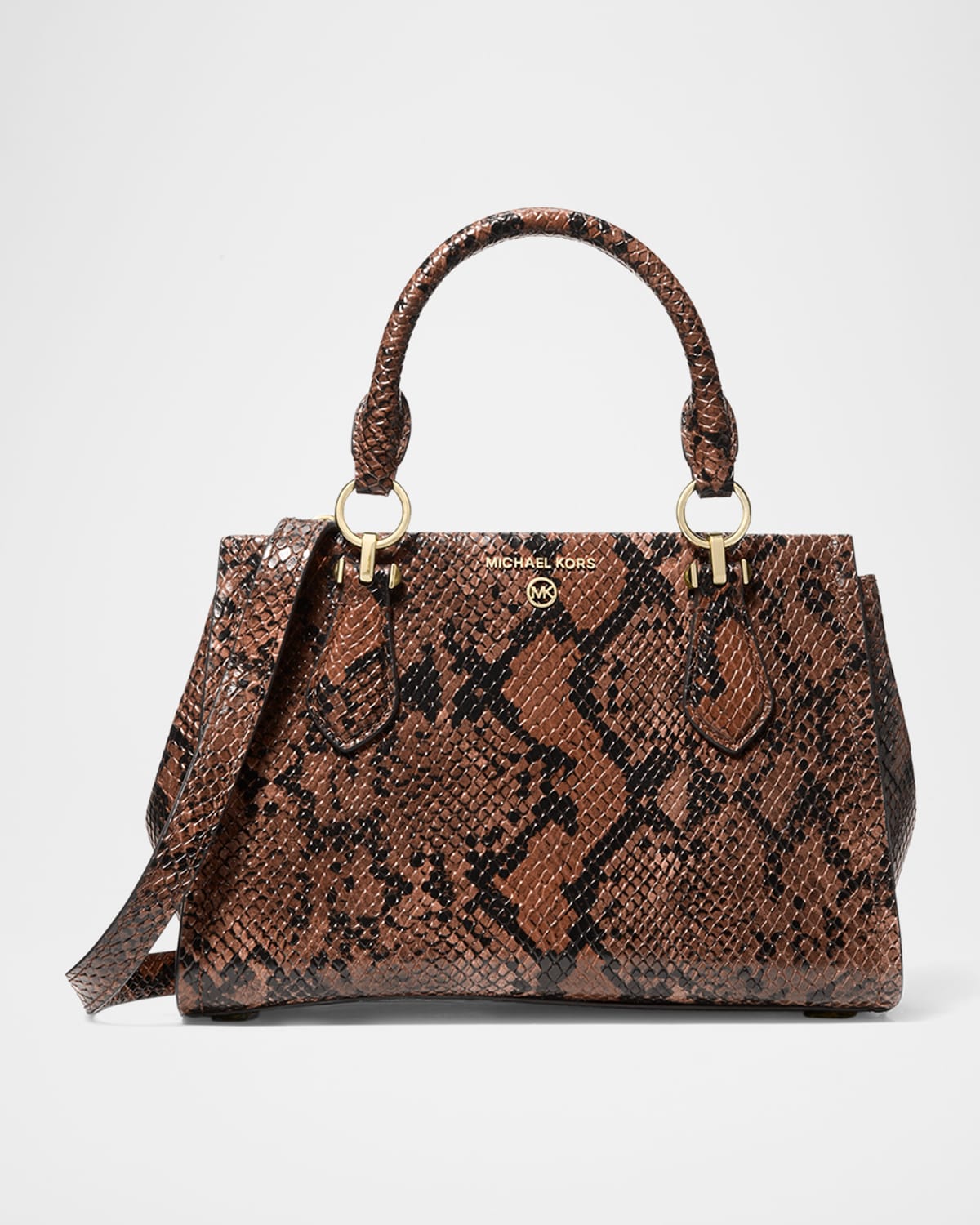 Michael Kors Marilyn Snake-Print Leather Crossbody Bag