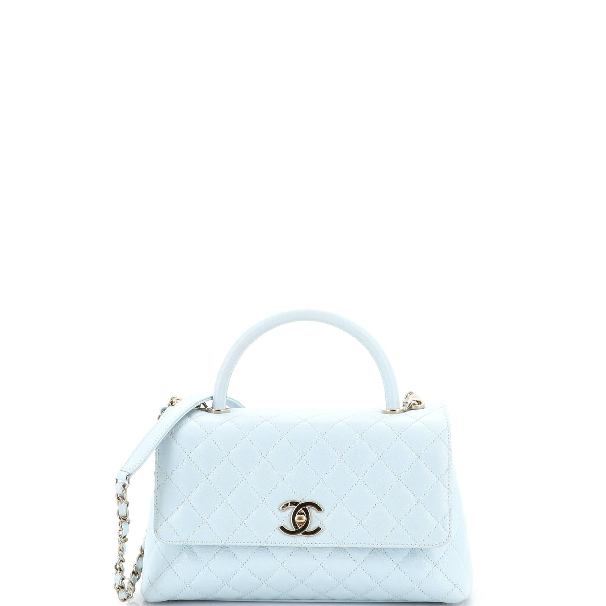 Chanel CHANEL Coco Top Handle Bag Quilted Caviar Small