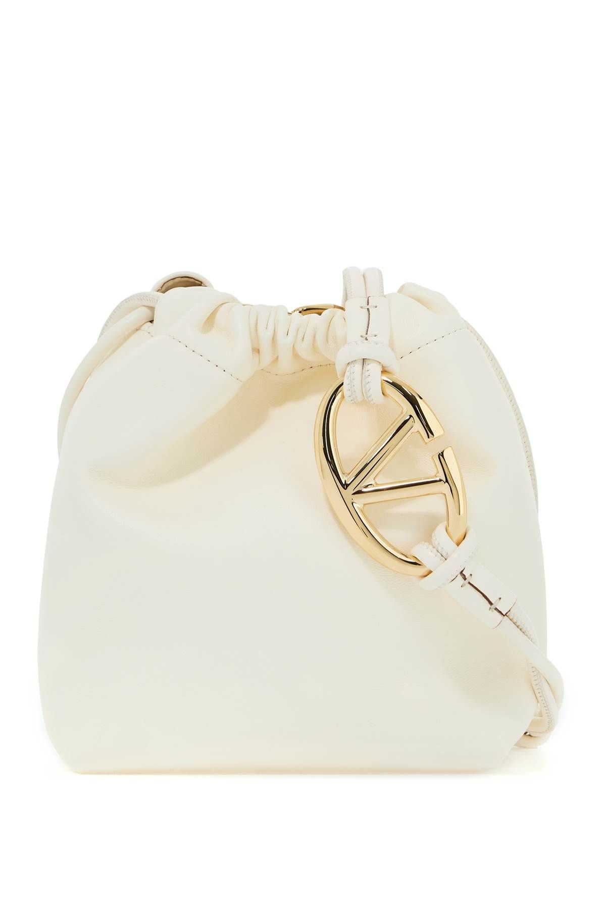 Valentino Mini Vlogo Bucket Bag With Pouf