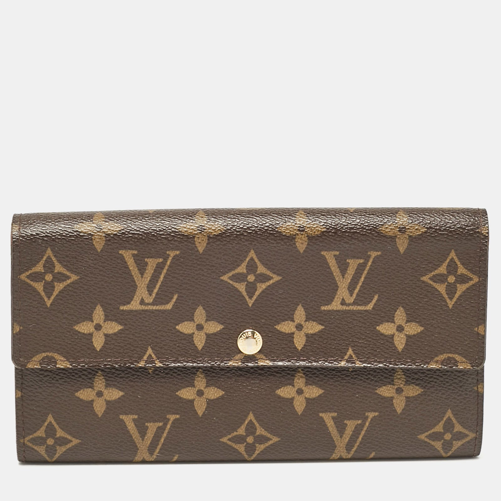 Louis Vuitton Portefeuille Sarah en toile monogrammée marron