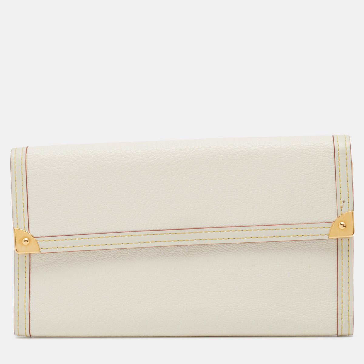 Louis Vuitton White Suhali Leather Porte Tresor International Wallet