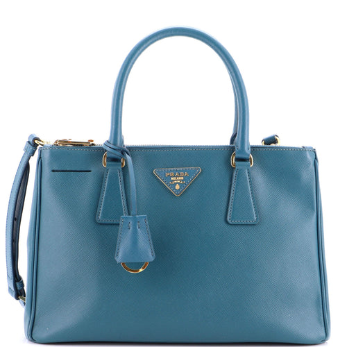 PRADA Double Zip Lux Tote Saffiano Leather Small