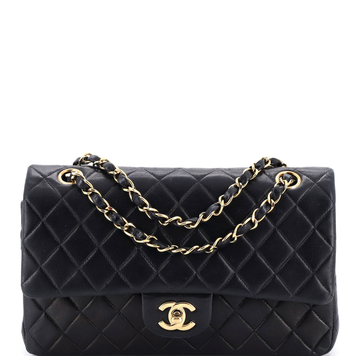 Chanel CHANEL Vintage Classic Double Flap Bag Quilted Lambskin Medium