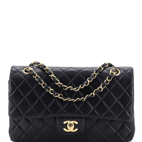 CHANEL Vintage Classic Double Flap Bag Quilted Lambskin Medium