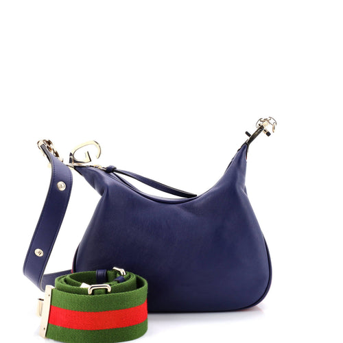 GUCCI Attache Shoulder Bag Leather Small