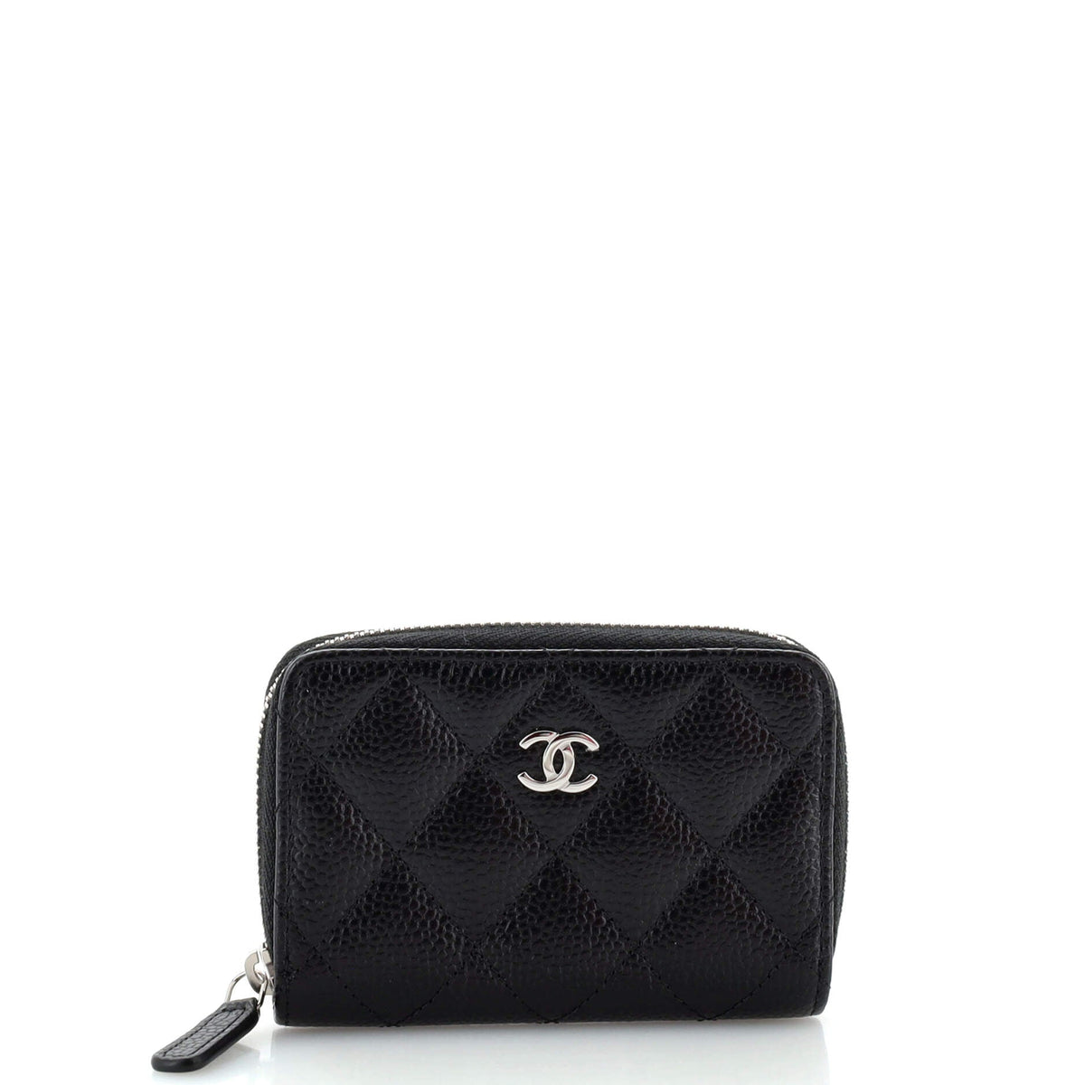Chanel CHANEL CC Zip Coin Purse Quilted Caviar Small
