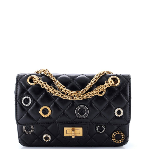 CHANEL Crystal Charms 2.55 Reissue Flap Bag Aged Quilted Calfskin 224