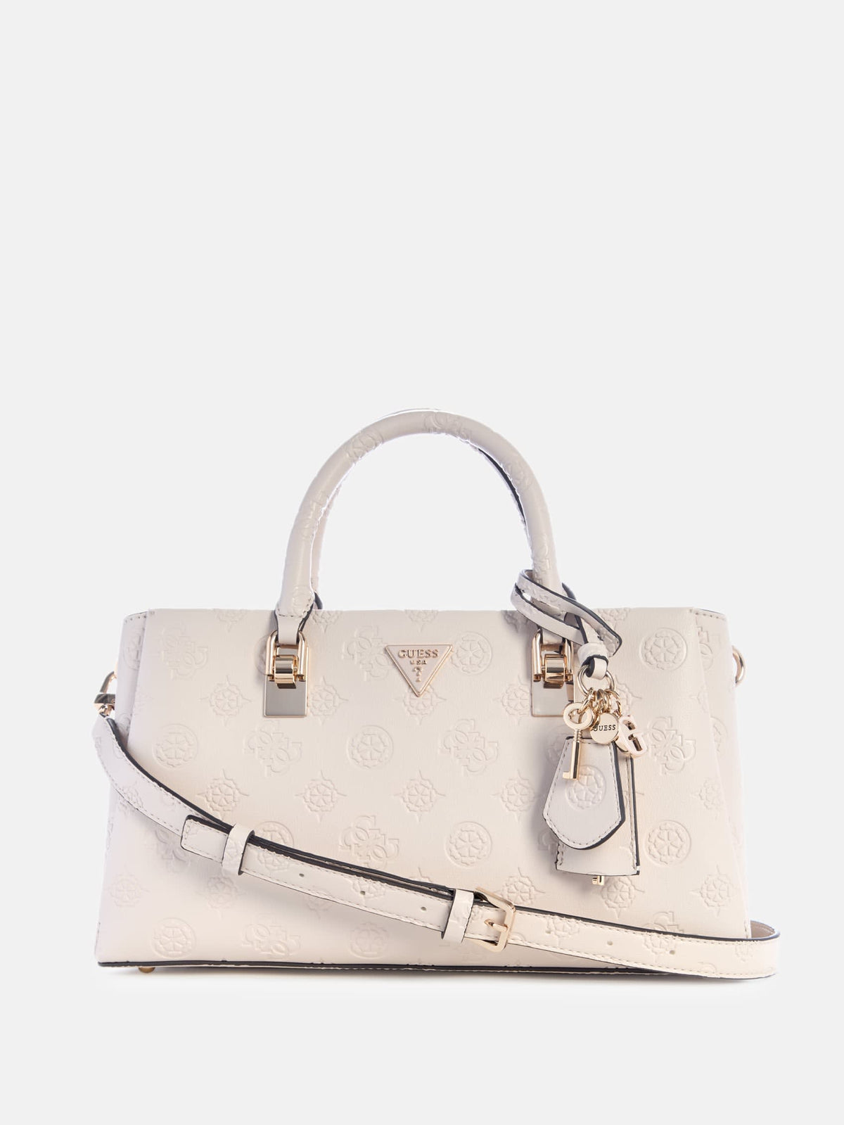 Guess Tisha Debossed Peony Girlfriend Satchel