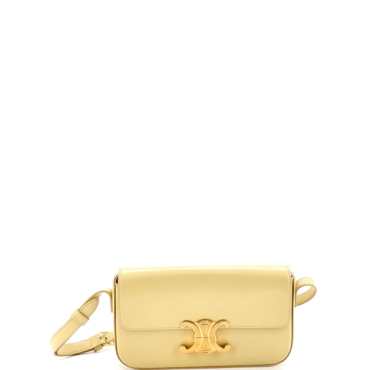 Celine CELINE Triomphe East-West Shoulder Bag Smooth Calfskin