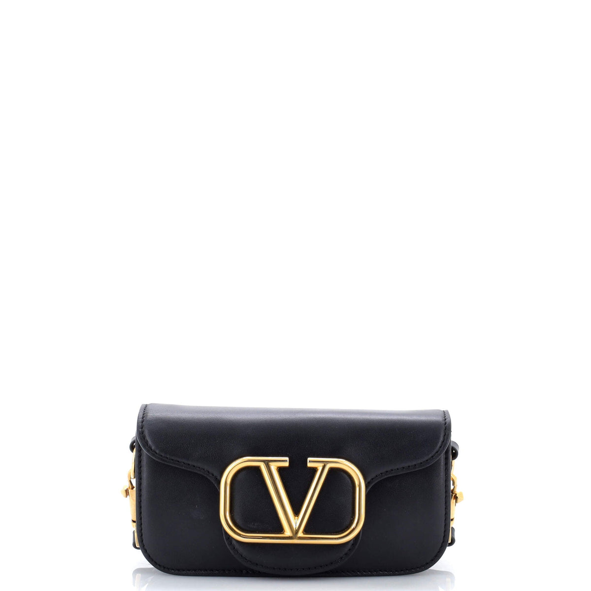 Valentino VALENTINO GARAVANI VLogo Loco Flap Shoulder Bag Leather Small
