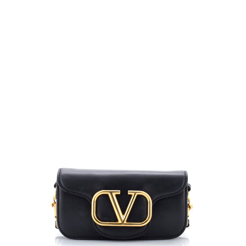VALENTINO GARAVANI VLogo Loco Flap Shoulder Bag Leather Small
