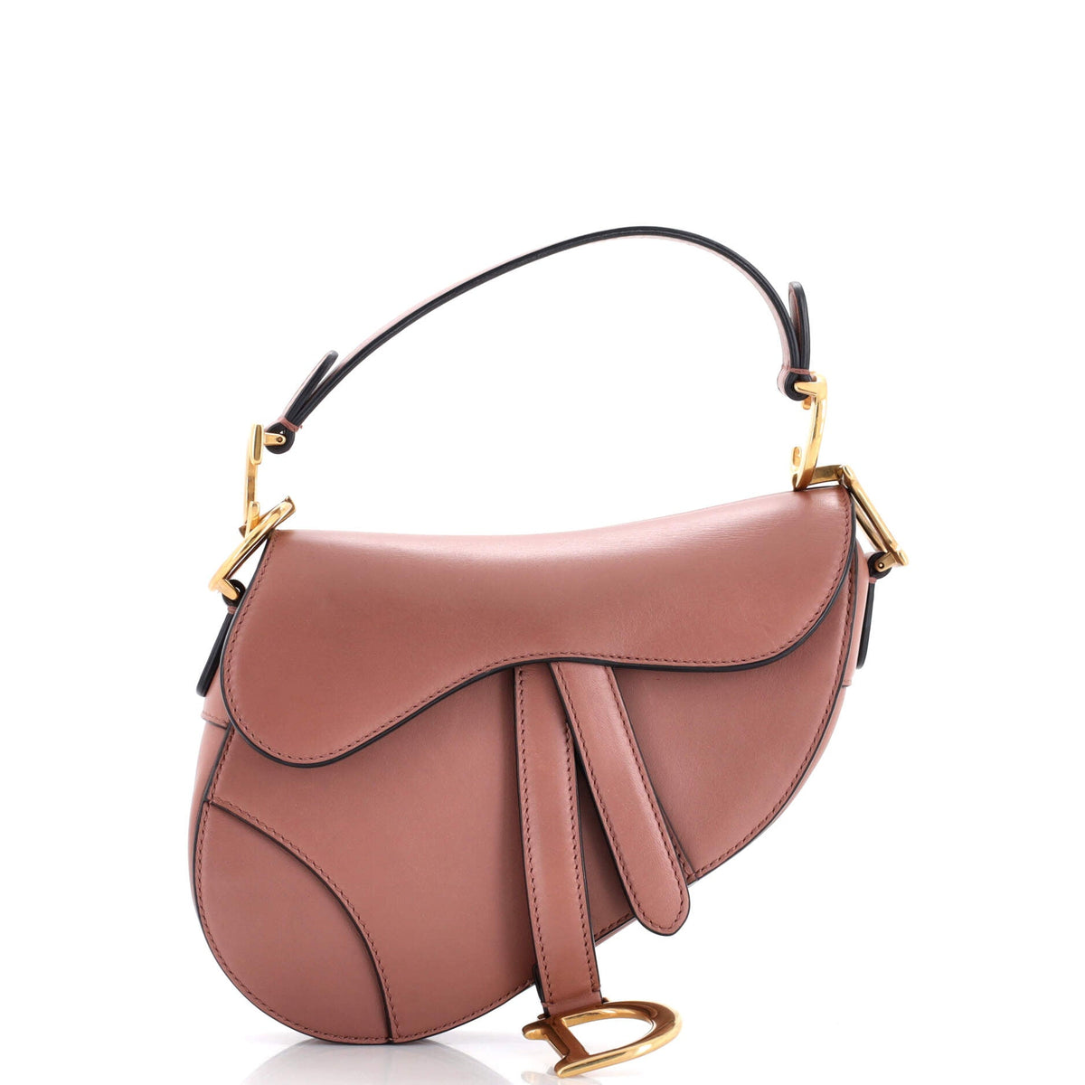 Christian Dior Saddle Handbag Leather Mini