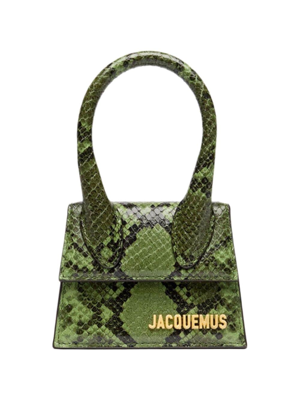 Jacquemus Women's Le Chiquito Leather Mini Bag in Green | Size UNI | 213BA001