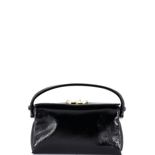 GUCCI GG Soft Top Handle Bag Patent Small