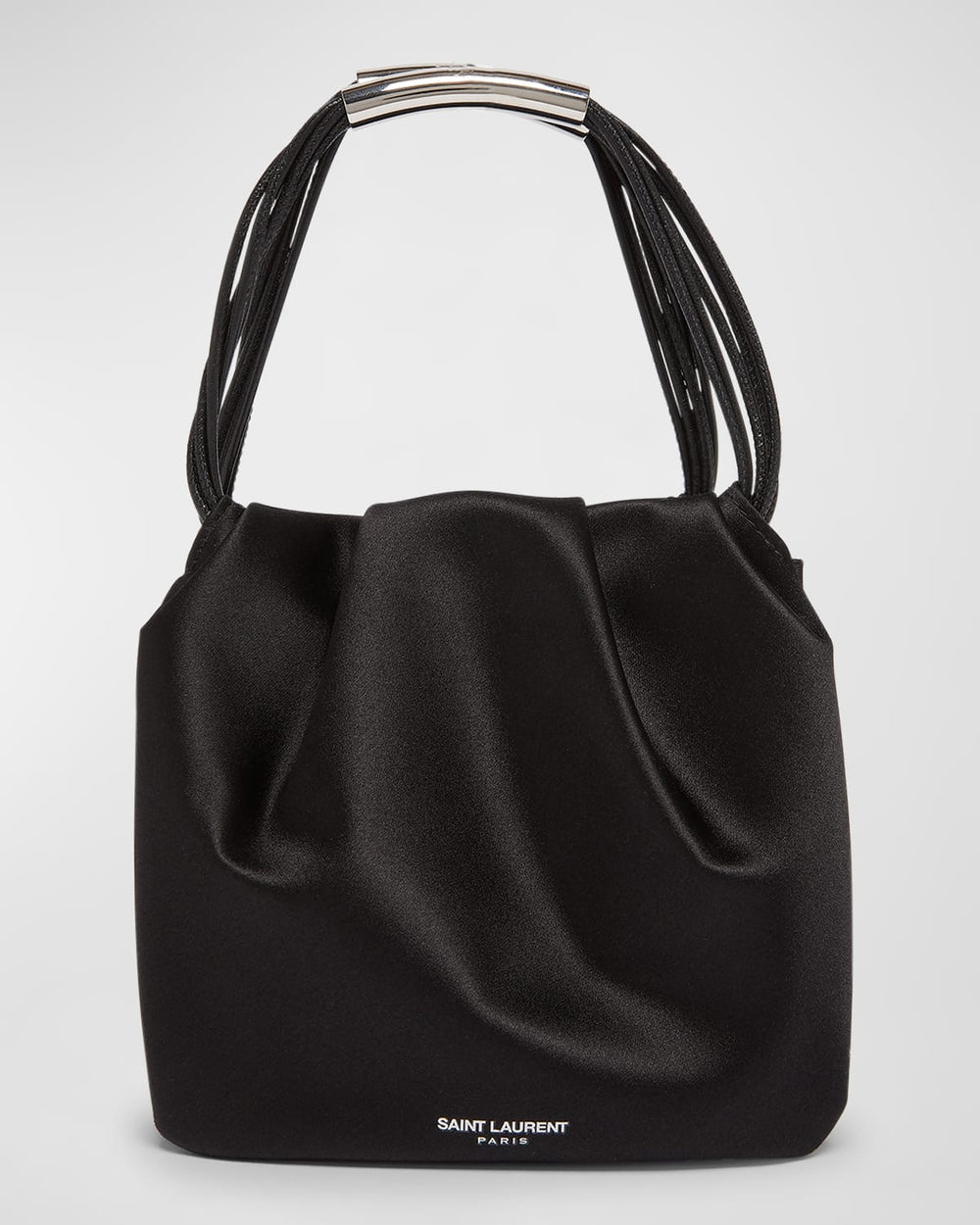 Pochon Mini Top-Handle Bag in Satin Silk