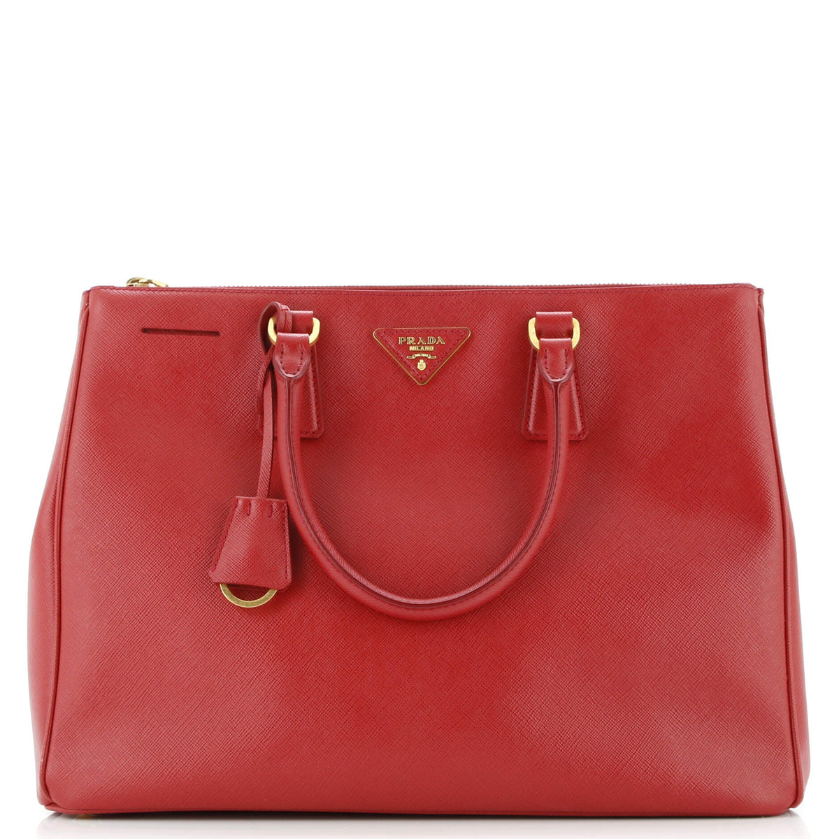 Prada PRADA Double Zip Lux Tote Saffiano Leather Large
