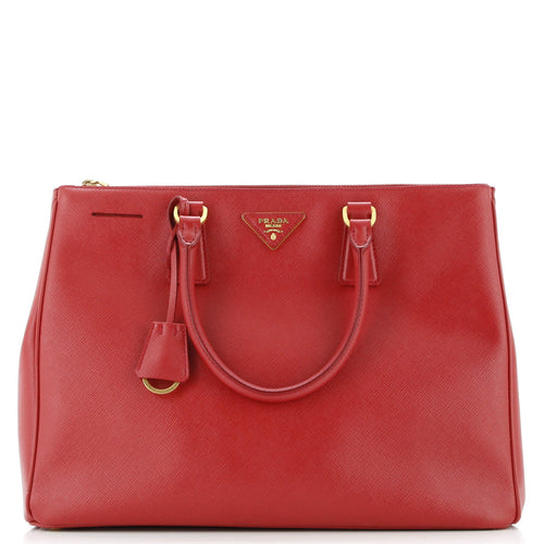 PRADA Double Zip Lux Tote Saffiano Leather Large