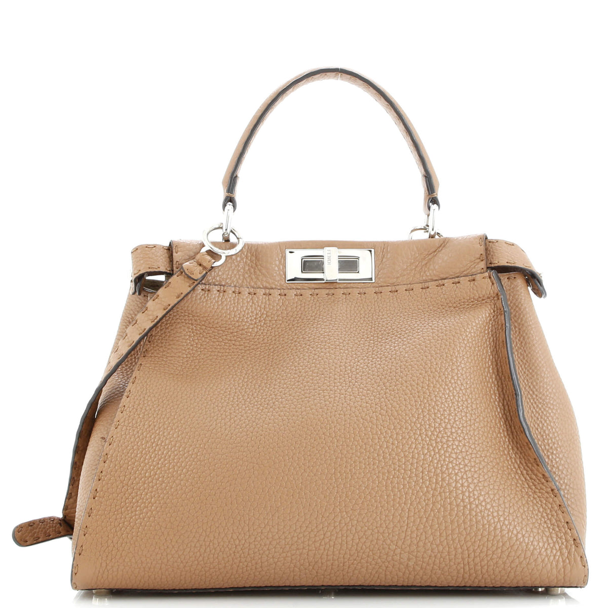 Fendi FENDI Selleria Peekaboo Bag Rigid Leather Regular