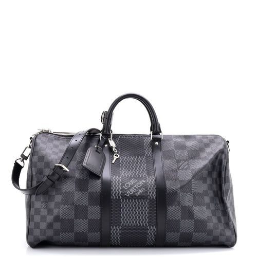 Keepall Bandouliere Bag Limited Edition Damier Graphite 3D 50
