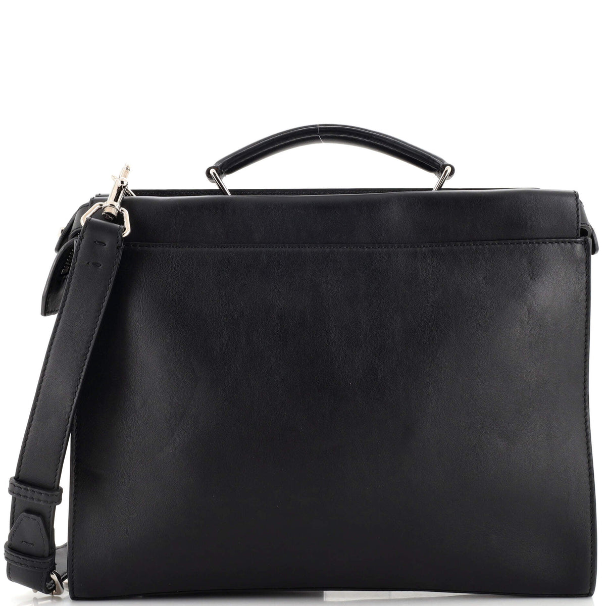 Fendi FENDI Peekaboo Fit Bag Leather with Zucca Embossed Leather Regular