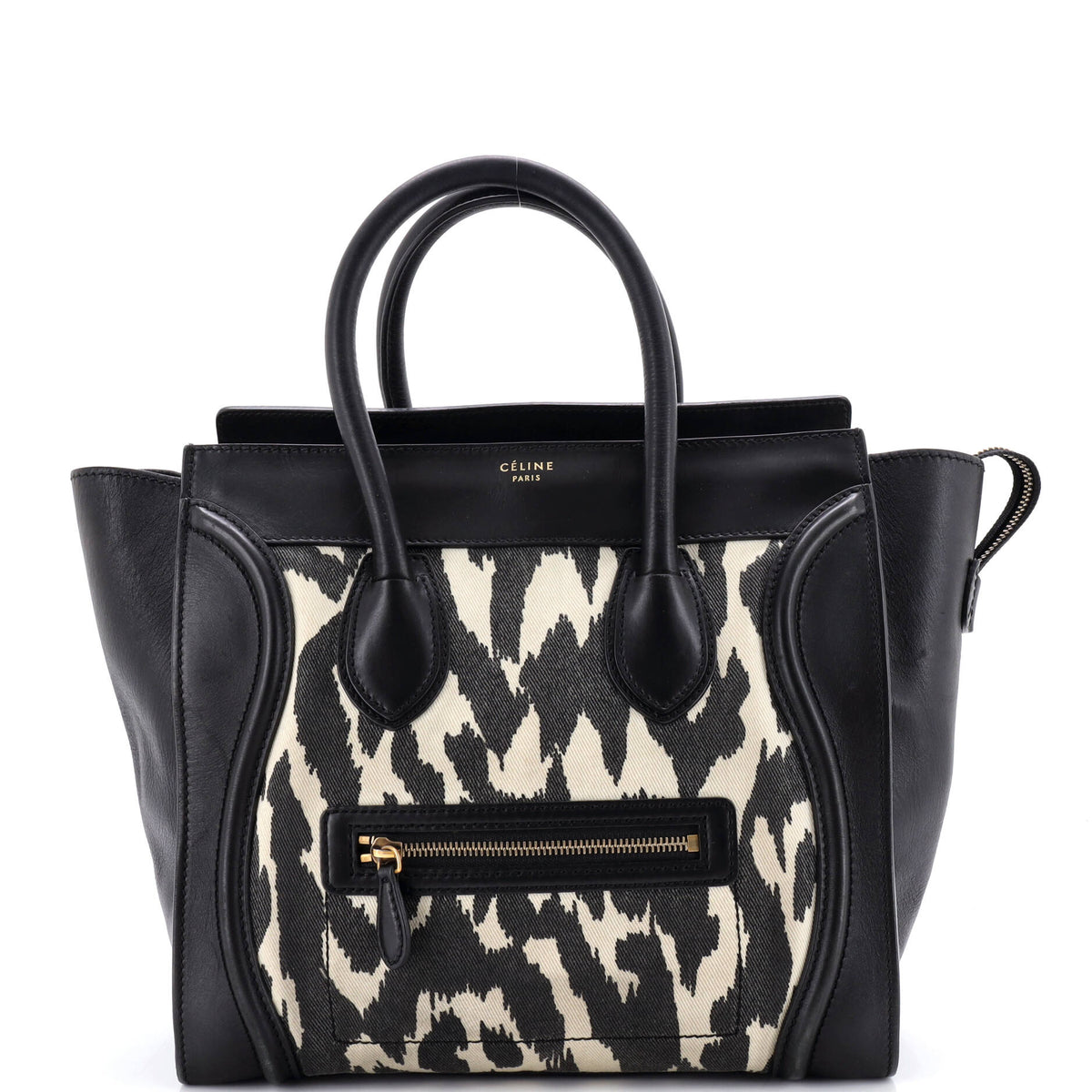 Celine CELINE Luggage Bag Printed Canvas and Leather Mini
