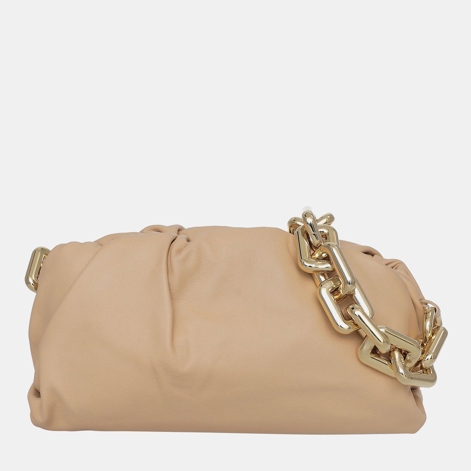 Bottega Veneta Light Brown Leather The Chain Pouch Shoulder Bag