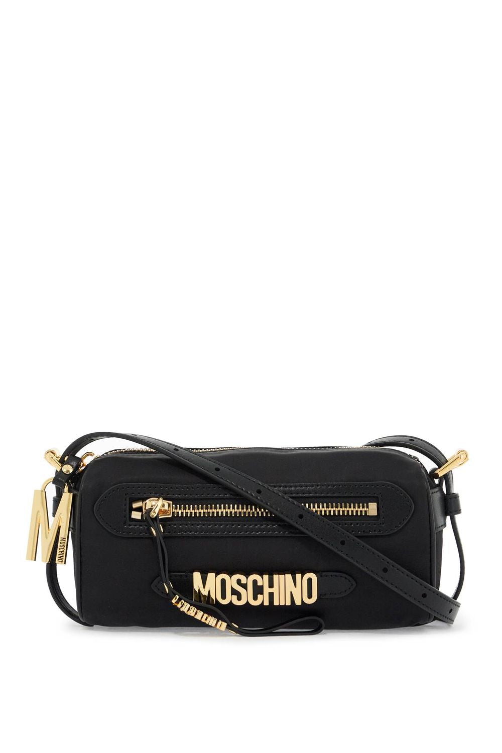 Moschino Women's Shoulder Bag With Metal Logo Detail in Nero | B74208202