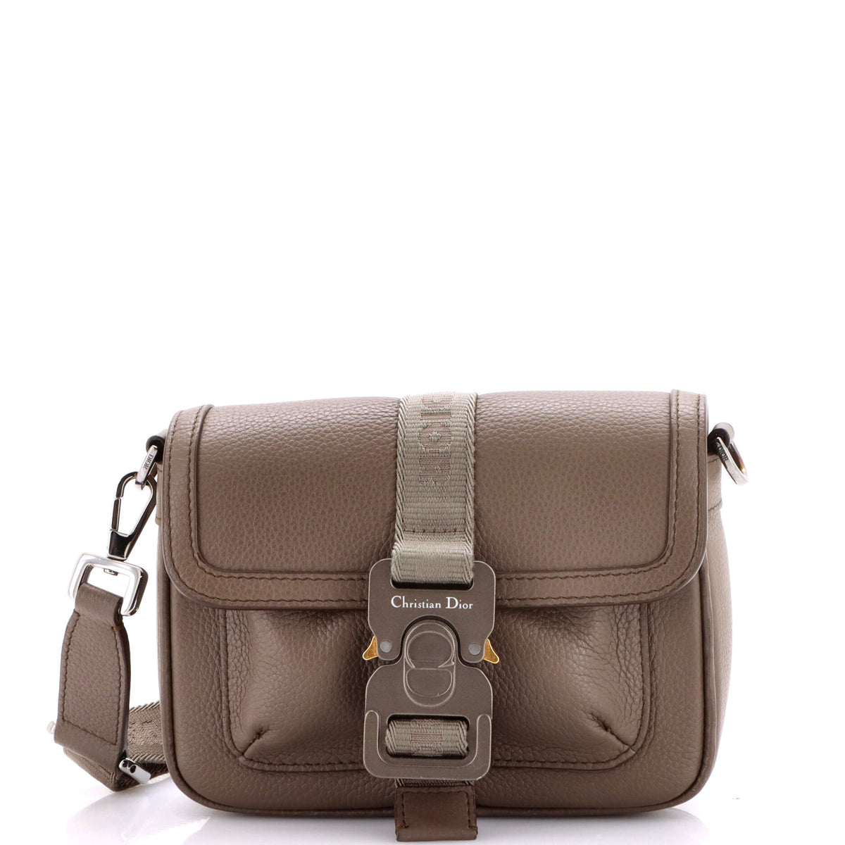 Christian Dior Hit the Road Flap Crossbody Bag Leather Mini