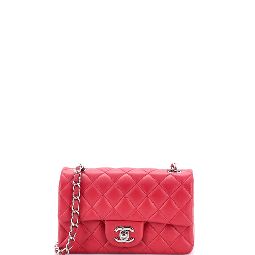 CHANEL Classic Single Flap Bag Quilted Lambskin Mini