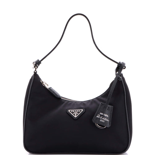PRADA Re-Edition 2005 Hobo Tessuto with Saffiano Leather Mini