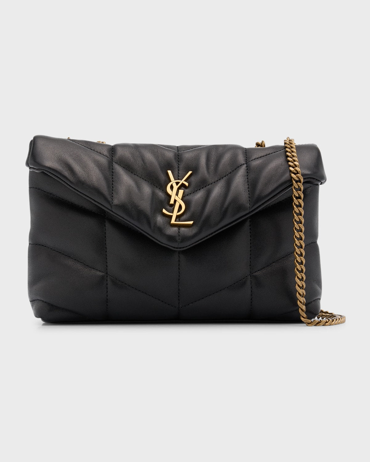 Saint Laurent Lou Puffer Toy YSL Shoulder Bag in Quilted Leather