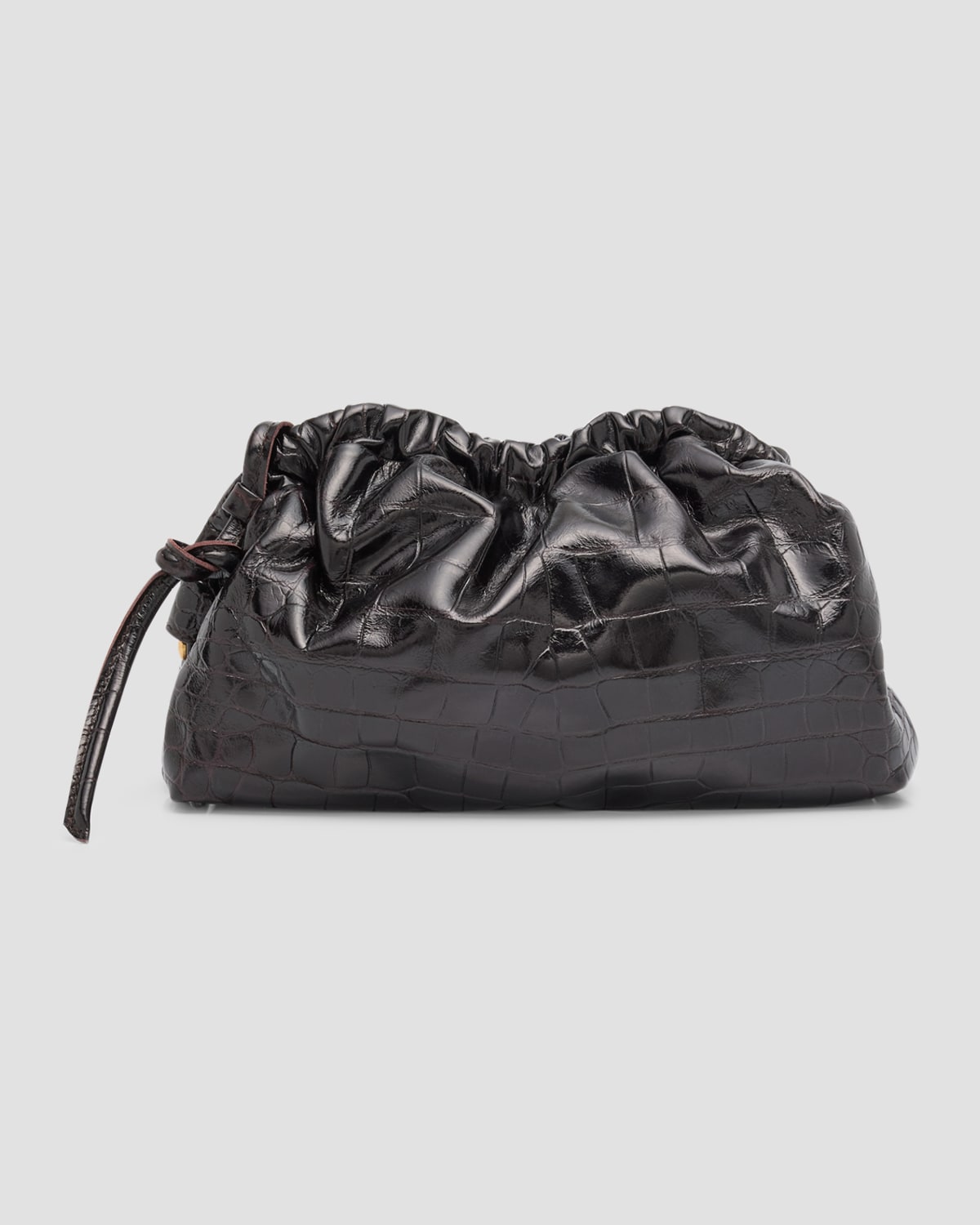 Boss Cloud Mini Croc-Embossed Clutch Bag