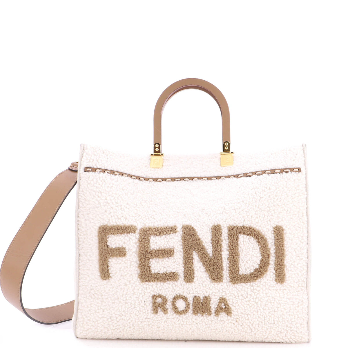 Fendi FENDI Sunshine Shopper Tote Shearling Medium
