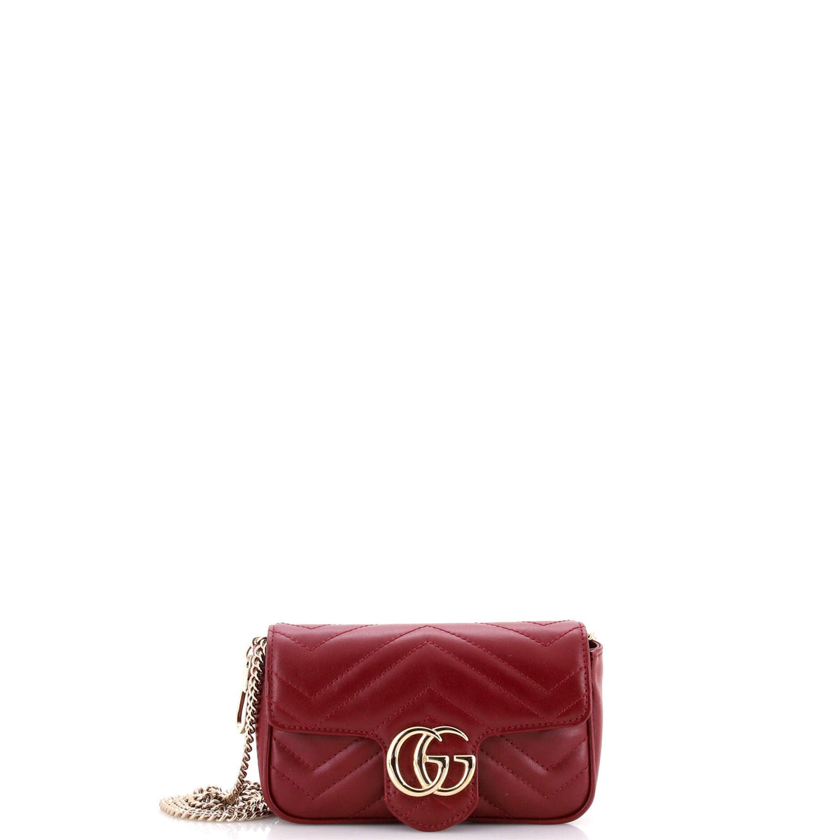 Gucci GUCCI GG Marmont Flap Bag Matelasse Leather Mini