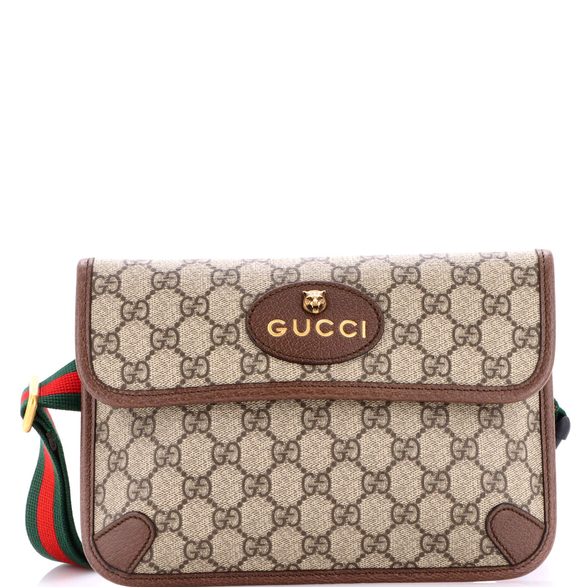 Gucci GUCCI Neo Vintage Flap Belt Bag GG Coated Canvas