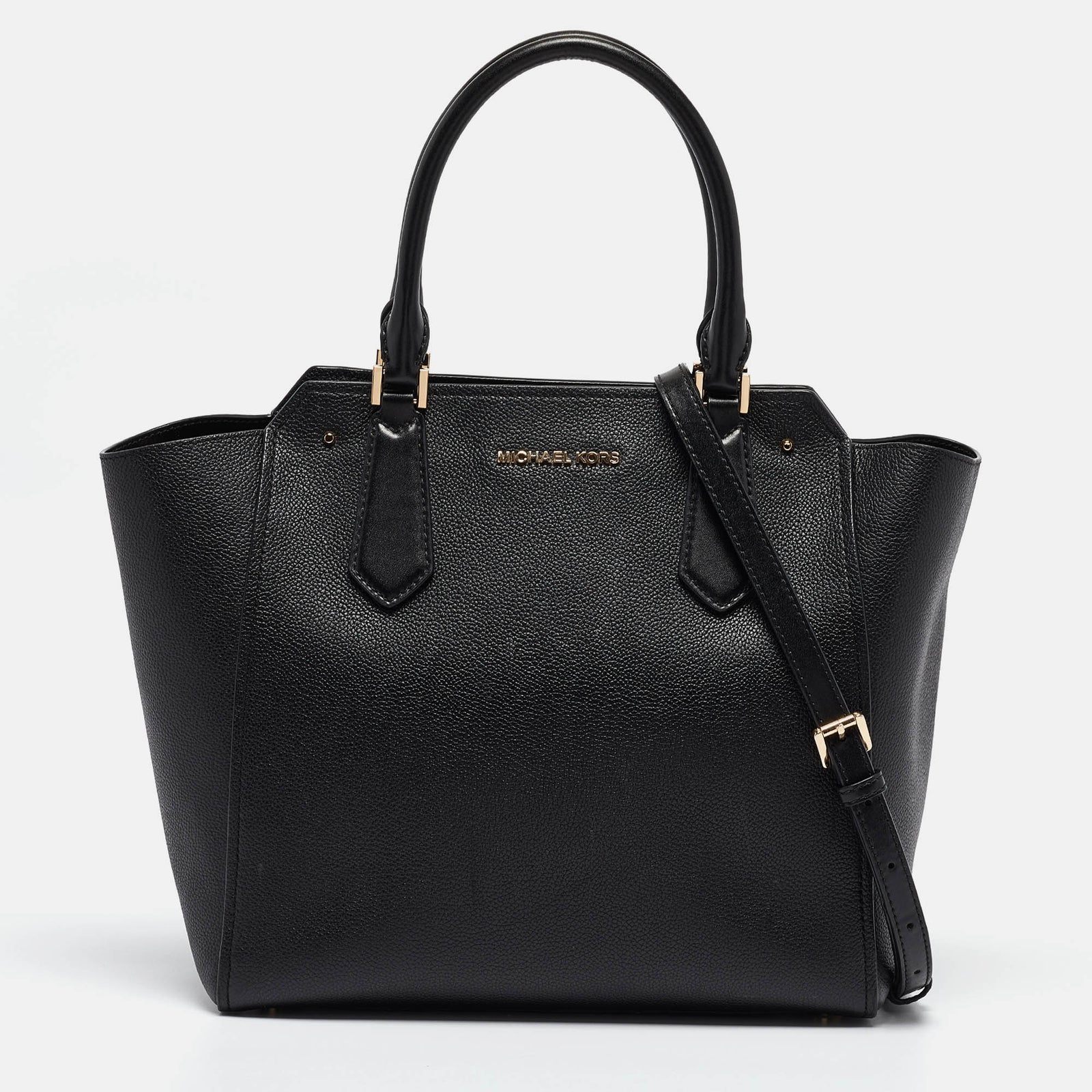 Michael Kors Black Leather Hayes Tote