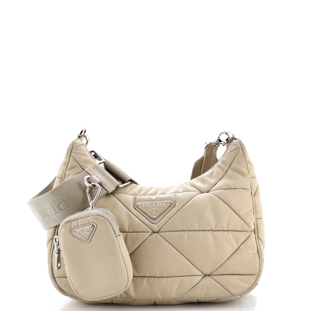 Prada PRADA System Re-Edition Shoulder Bag Quilted Tessuto Small
