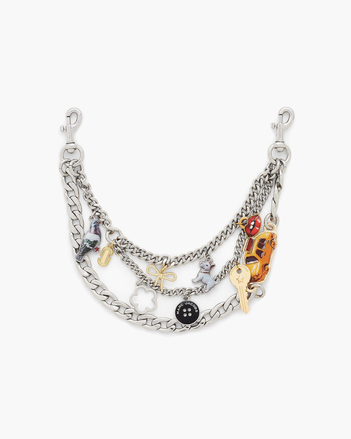 Marc Jacobs Marc Jacobs The Trinket Charm Chain Shoulder Strap in Nickel