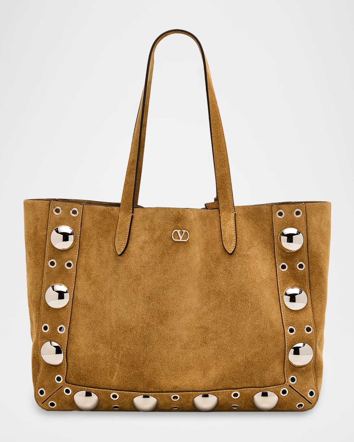 Valentino Nellcote Large Studded Suede Tote Bag