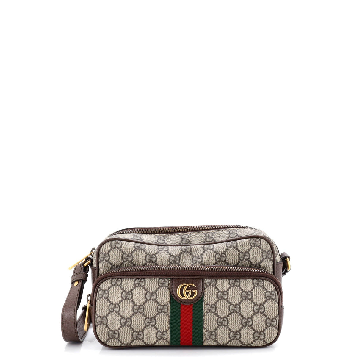 Gucci GUCCI Ophidia Front Pocket Messenger Bag GG Coated Canvas Small