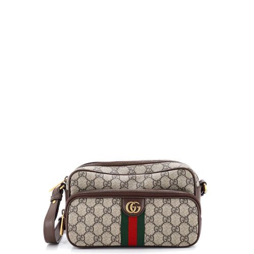 GUCCI Ophidia Front Pocket Messenger Bag GG Coated Canvas Small
